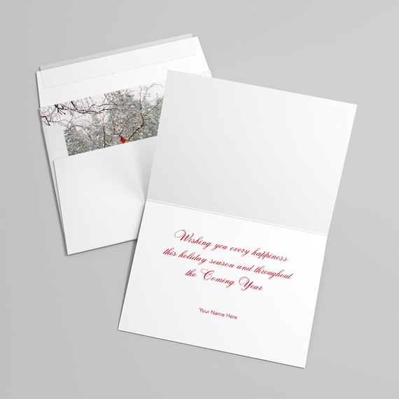 Scarlet Winter Holiday Card