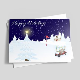 Night Snow Holiday Card