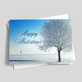 Winter Green Holiday Card