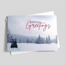 Snowy Fairway Holiday Card