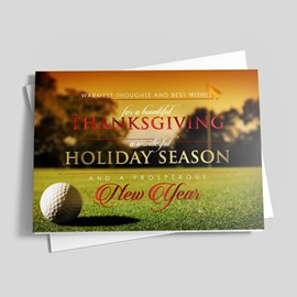 Golfer's Abundance Holiday Card