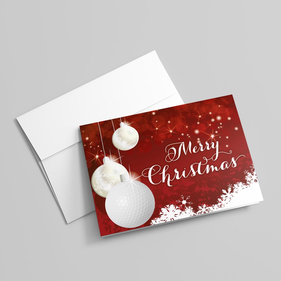 Tinsel & Golf Christmas Card by USGAcardshop