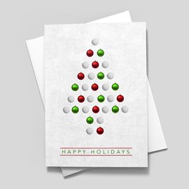 Golf Ball Tree Holiday Card
