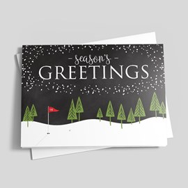 Golfer's Greetings Holiday Card