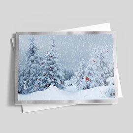 Snowy 7th Hole Holiday Card