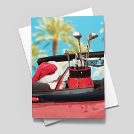 Cruising Santa Holiday Card