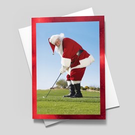 Golfer's Advent Christmas Card by USGAcardshop