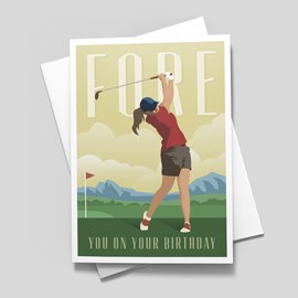 Fore Your Birthday Card