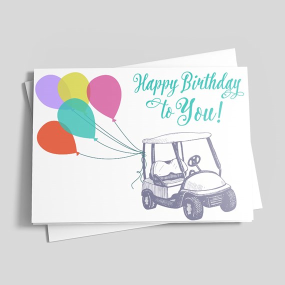 Balloon Cart Birthday Card