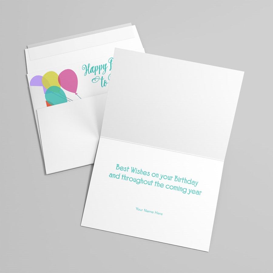 Balloon Cart Birthday Card by USGAcardshop