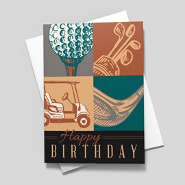 Happy Foursome Birthday Card
