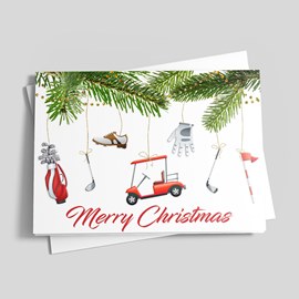Golfer's Advent Christmas Card by USGAcardshop