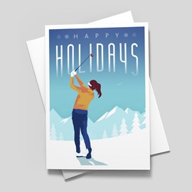 Snowdrift Swing Holiday Card