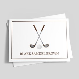 Brown Golf Clubs Card