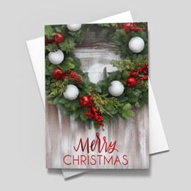 Golf Wreath Christmas Card