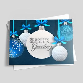 Golfer's Ornaments Holiday Card
