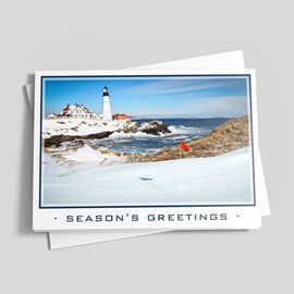 Winter Sea Drive Holiday Card