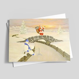 Hook, Line & Santa Holiday Card