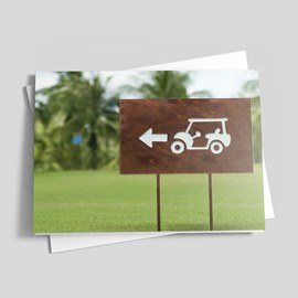 Golf Cart Way Note Card