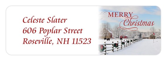 Country Course Address Label