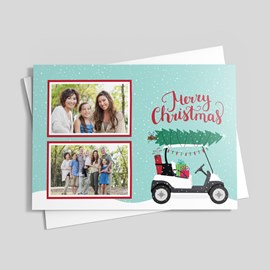 Carting Home the Tree Photo Card