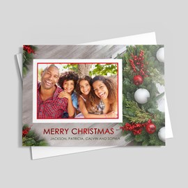 Golf Wreath Christmas Photo Card