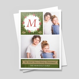 Christmas Monogram Photo Card